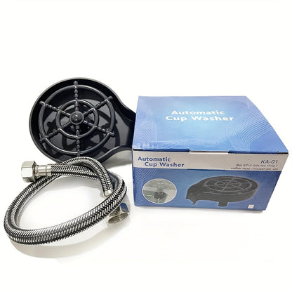 Manual Press-type Automatic Cup Cleaning Set, Including A Cup Cleaner With Connecting Tube And Connecting Water Pipe, Capable Of Pressing And Cleaning Cups, Suitable For Bars, Restaurants And Household