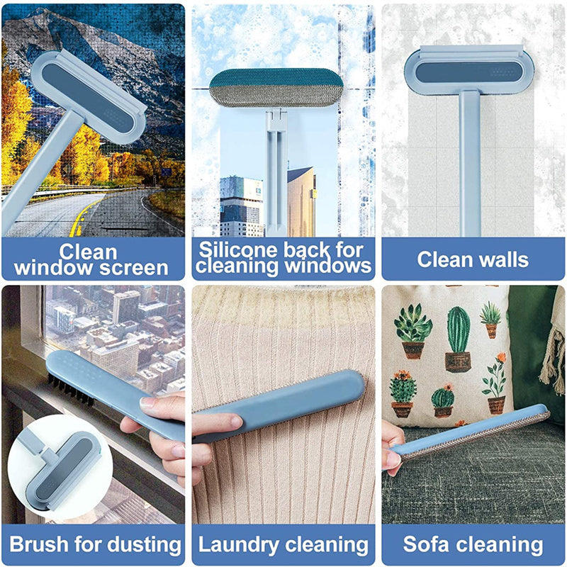 4 In 1 Multifunctional Hair Removal Brush Pet Dog Cat Hair Cleaner Brush Cat Hair Remover Window Screen Cleaning Tool Gadget